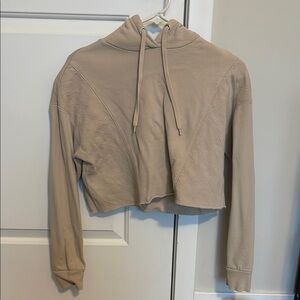Women's Tan Hoodie Top Cropped Wild Fable XS
